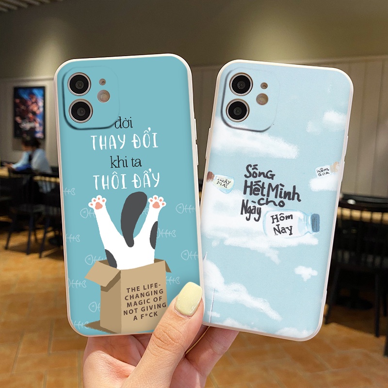 Ốp lưng iphone viền vuông cuộc sống thay đổi khi mình đổi thay dành cho ip 6/6s/7/7plus/X/Xsmax/11/11promax/12/13promax