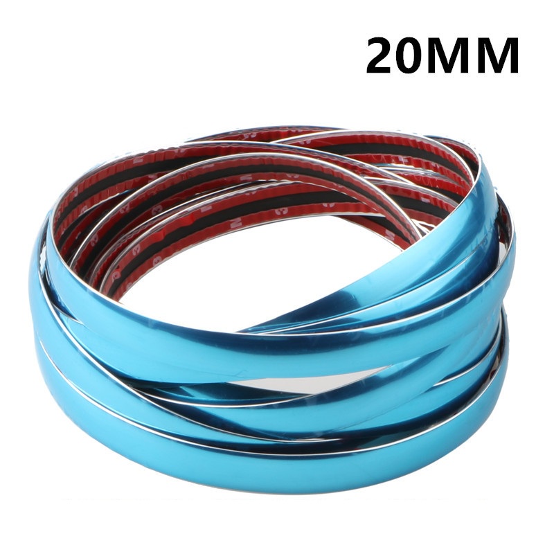 Cuộn Nẹp Viền 2cm Trang Trí Chân Kính Ô Tô Mạ Crom Bản 2cm x 12m