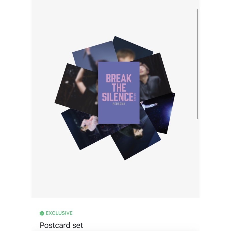 [CHÍNH HÃNG] Merch Break The Silence BTS đồ lưu niệm trong bộ sưu tập phim BTS