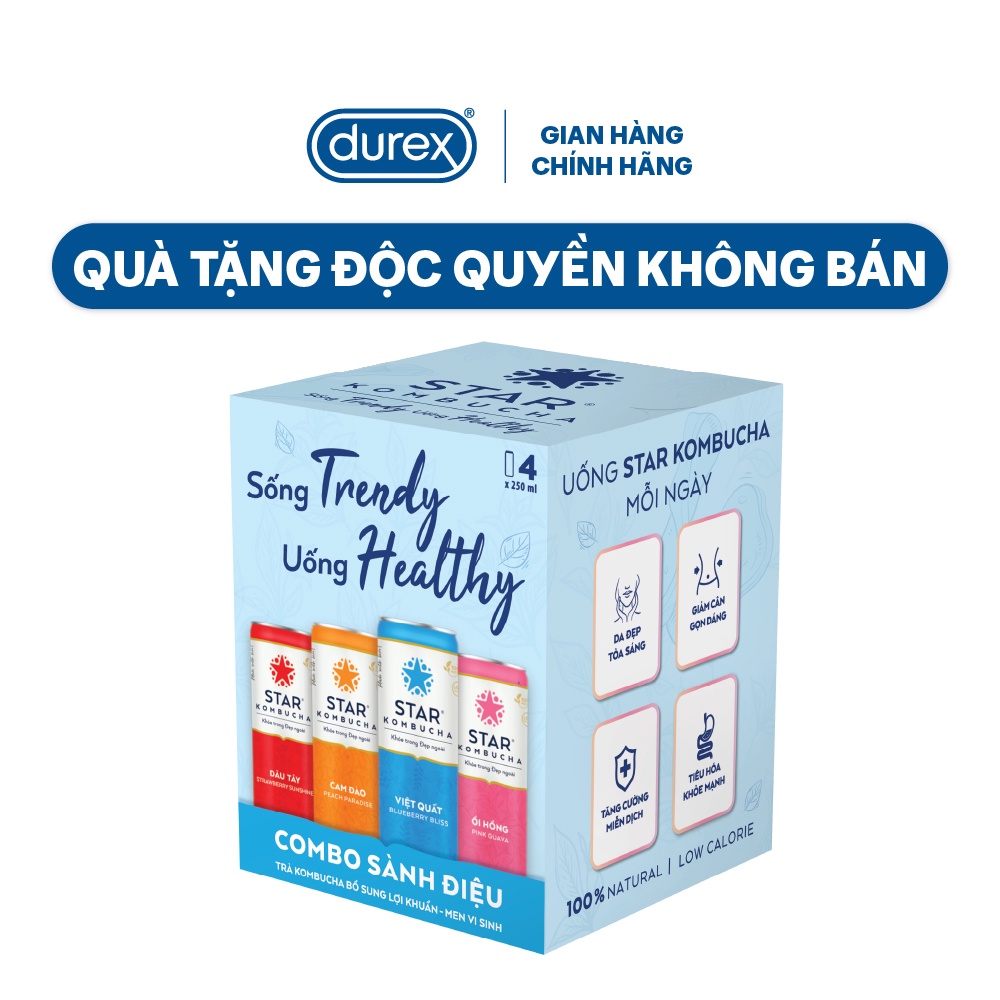 Quà tặng không bán - Kombucha Thùng mix 4 Lon Sành Điệu 250ml/lon