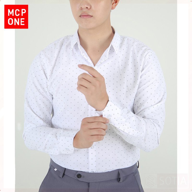 Áo sơ mi nam chấm bi KOREA dài tay cổ bẻ mặc siêu mềm mại và thoải mái, giá cả siêu tốt - MCPONE