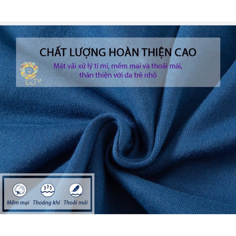 Quần nỉ dài trẻ em bé trai bé gái chất cotton mềm mỏng thấm mồ hôi in hình ngộ nghĩnh, mẫu mới 2020 hàng QC xuất khẩu