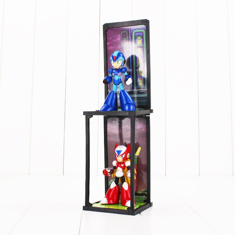 Set 2 Mô Hình Nhân Vật Megaman Rockman Xanh Đỏ Rokkuman 15CM