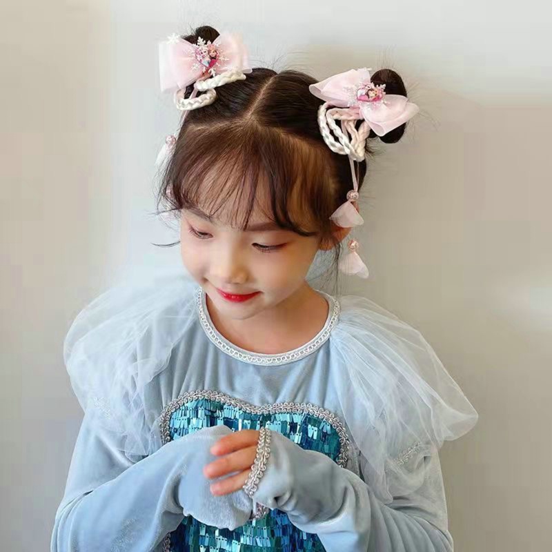 Set 2 Kẹp Tóc Hình Nơ Xinh Xắn Dành Cho Bé Gái