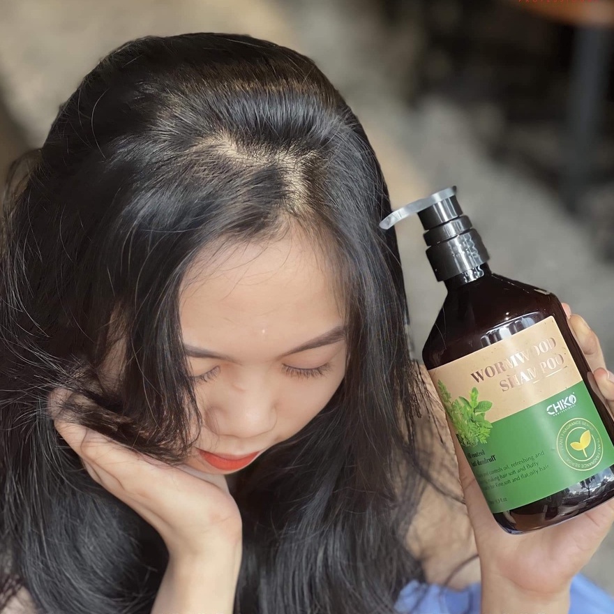 Combo cặp dầu gội đầu thảo dược nhân sâm ngải cứu chính hãng Chiko 500ml