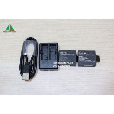 Combo Dock sạc đôi và pin sơ cua SJCAM SJ4000 Wifi chính hãng