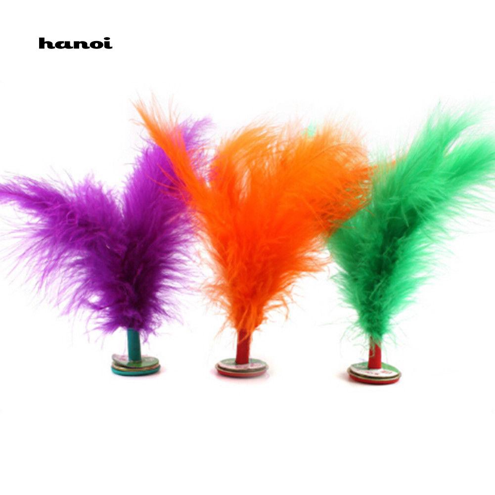 Set 2 cầu đá đồ chơi gắn lông vũ kiểu dáng xinh xắn dành cho bé