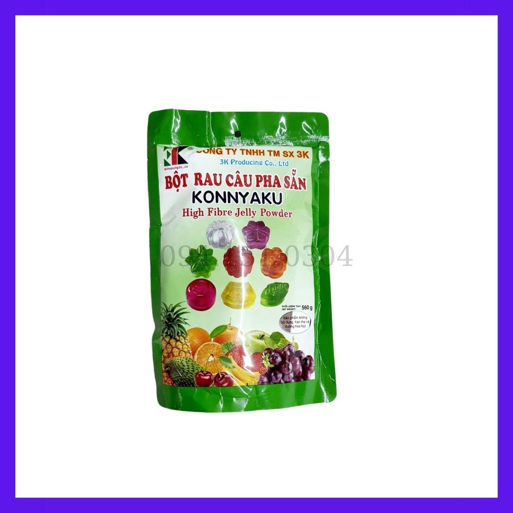Rau câu/bột thạch pha sẵn và tạo màu.konnyaku/ gói 560g
