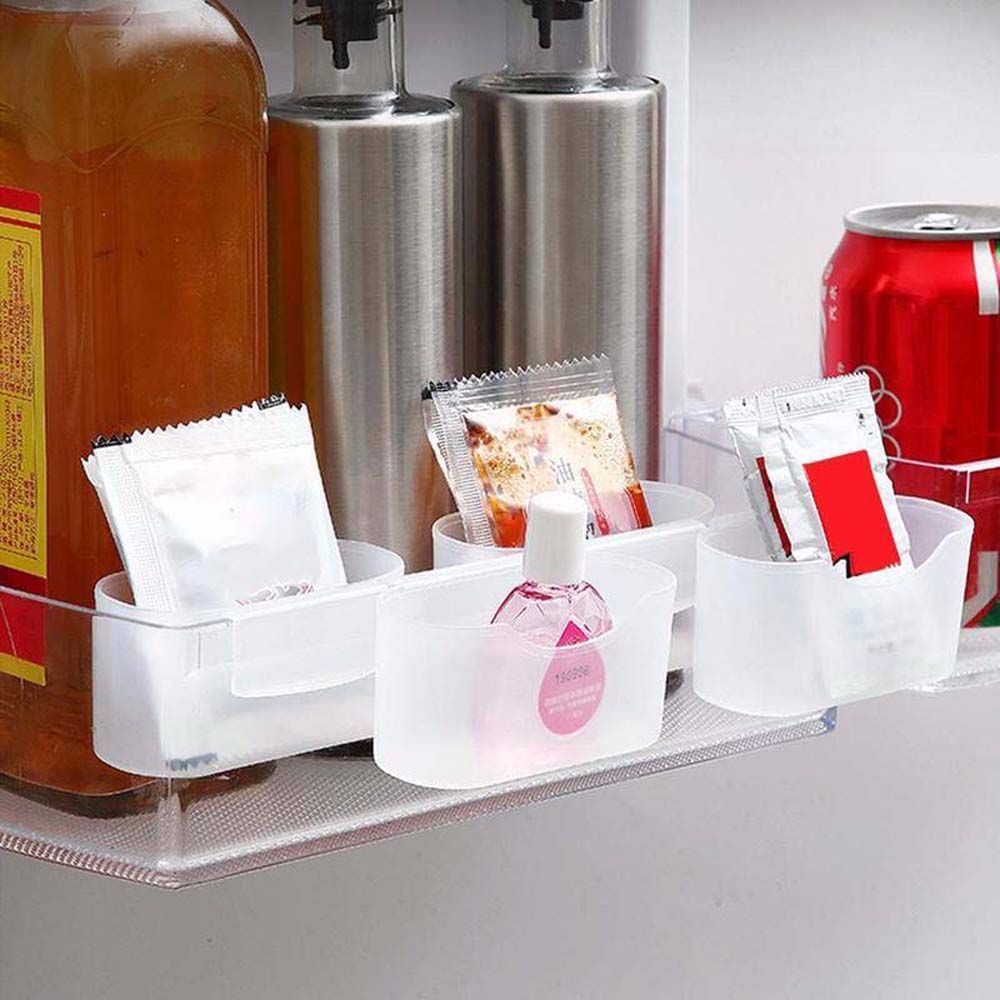 YIYU 1 hộp đựng gia vị bằng nhựa trong suốt tiện dụng cho tủ lạnh