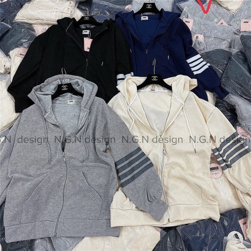 Khoác nỉ hót teen bốn vạch tay unisex -chất bo tăm đẹp | BigBuy360 - bigbuy360.vn