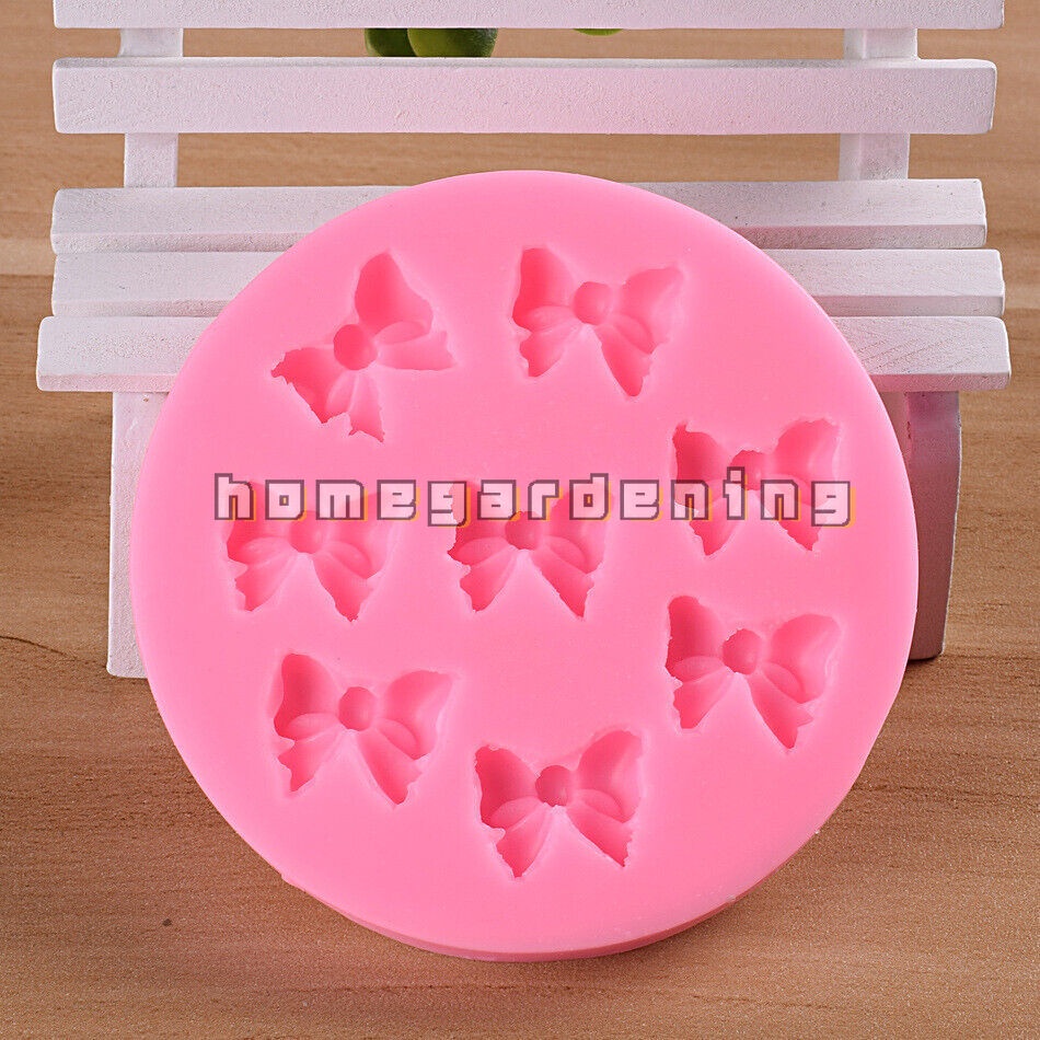 Khuôn Silicone Nhấn Bánh &amp; Socola Hình Nơ Ruy Băng
