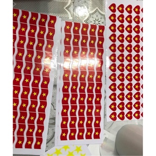 Sticker cờ đỏ sao vàng dán má