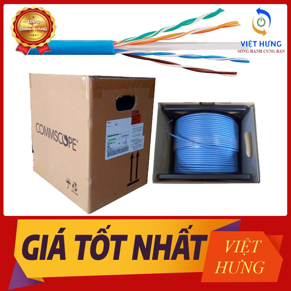 CÁP MẠNG COMMSCOPE/AMP CAT5E (305M/CUỘN, 6-219590, HÀNG CHÍNH HÃNG)