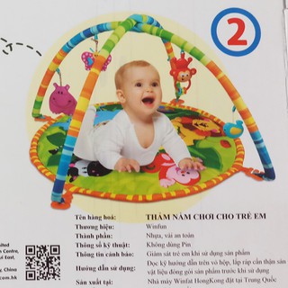 thảm nằm chơi cho bé hiệu Winful, phù hợp bé dưới 1 tuổi . Quà của bỉm tã Moony. v782