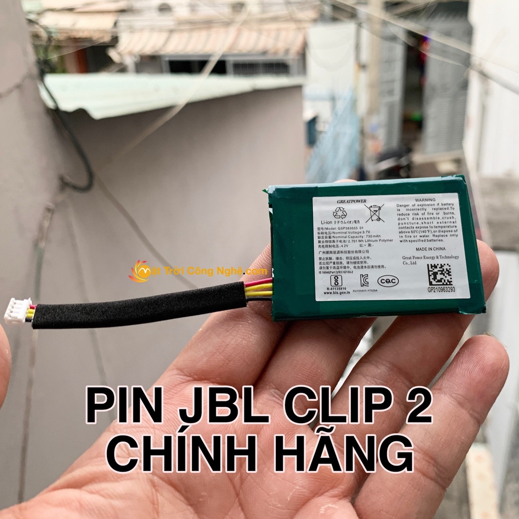 Pin loa JBL Clip 2 chính hãng GreatPower - thay pin loa bluetooth JBL Clip 2 - Mặt Trời Công Nghệ