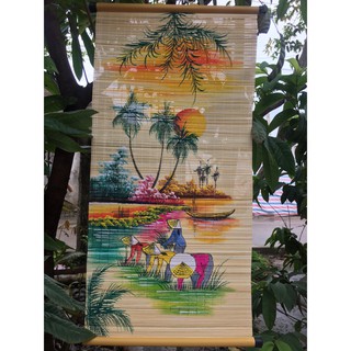 Mành tre vẽ trang trí