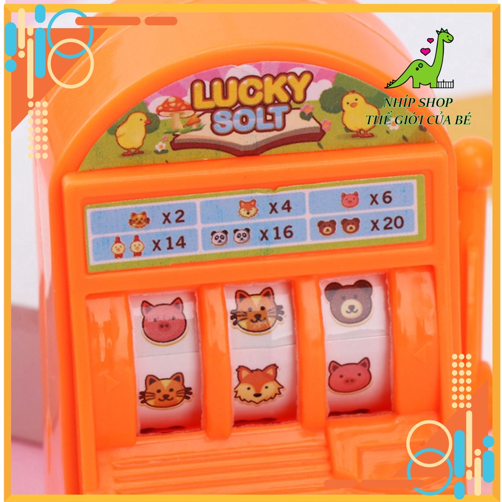 Đồ chơi Máy quay xổ số cầm tay mini Lucky slot - Jackpot Trúng thưởng giảm Stress