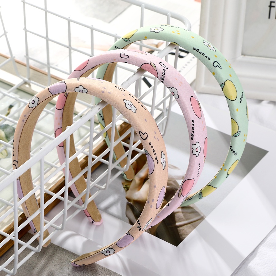 Băng Đô Cài Tóc In Họa Tiết Hoa Dễ Thương Phong Cách Hàn Quốc Cho Nữ