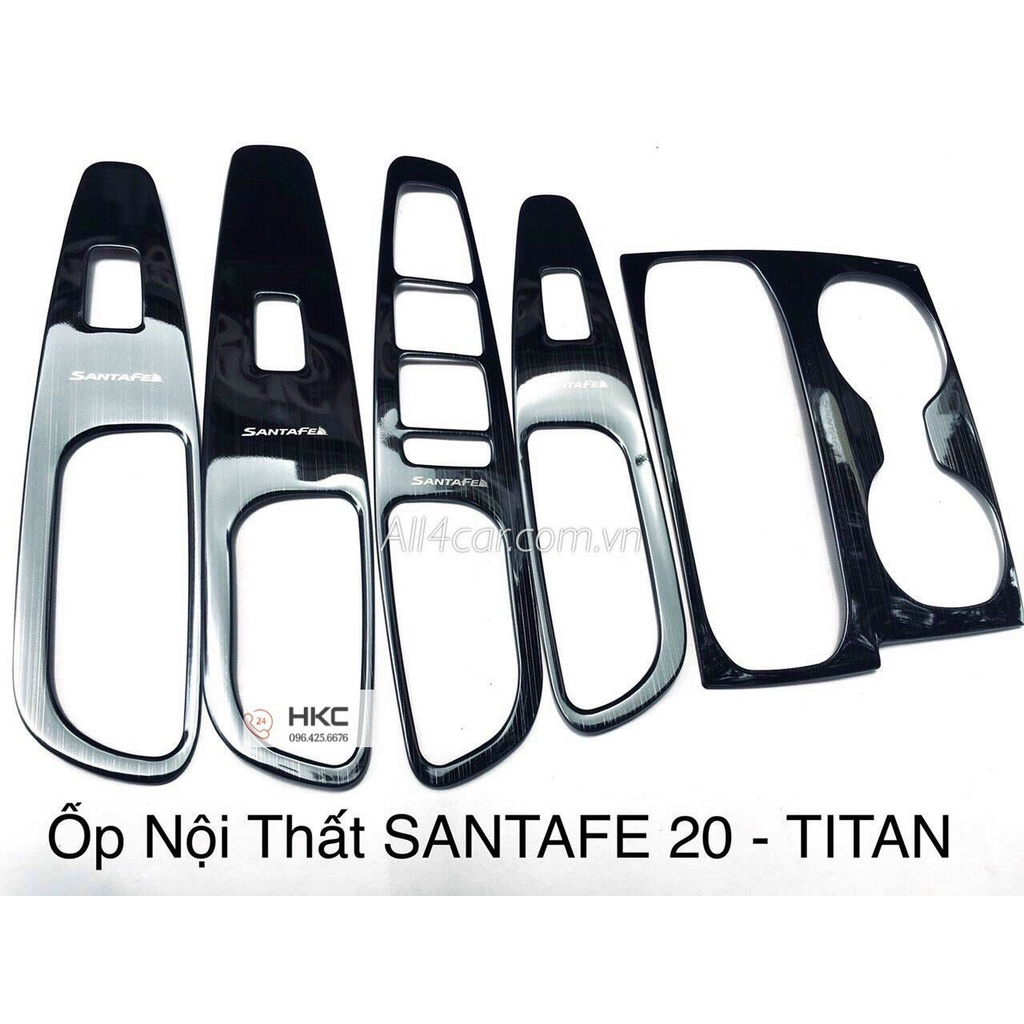 Ốp nội thất titan Hyundai Santafe 2017-2020