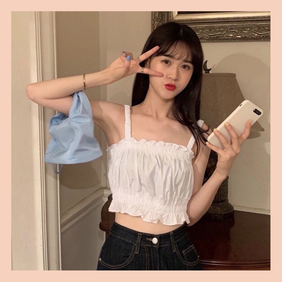 Áo Croptop UNDERCOOL Hai Dây Chun Phong Cách Hàn Quốc