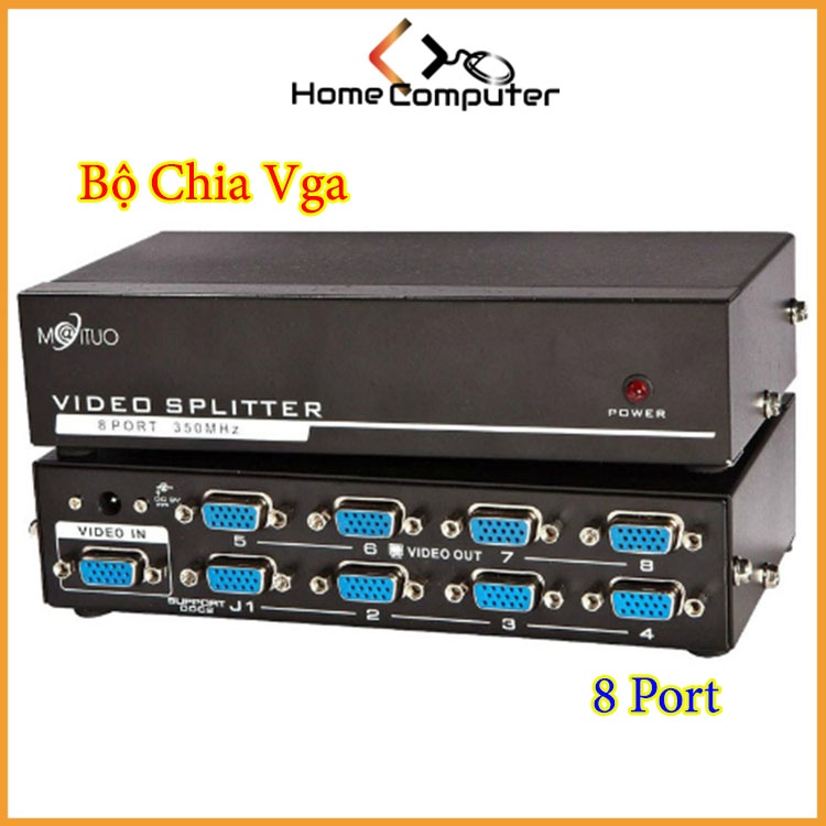 Bộ chia VGA 1 ra 2, 1 ra 4, 1 ra 8 hàng chuẩn chất lượng.Bảo hành 6 tháng - Home Computer