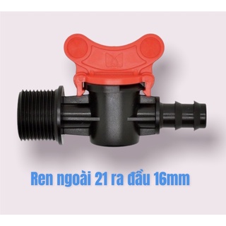 Bộ 10 van khởi thuỷ ren ngoài 21 ra đầu 16mm