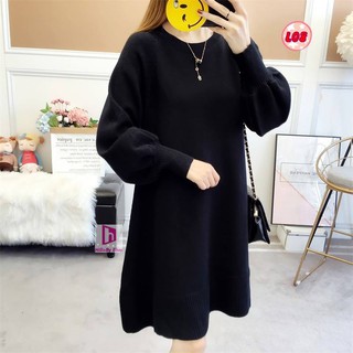 Váy Len Bầu Mùa Đông Tay Bồng L08