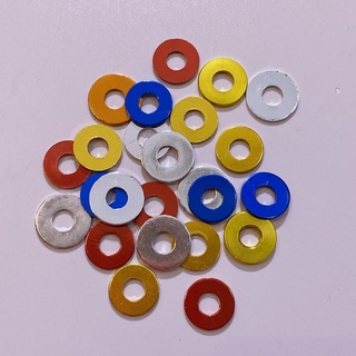 Lông đền, vòng đệm phẳng 6li 1,5cm chất liệu nhôm không gỉ nhiều màu sắc