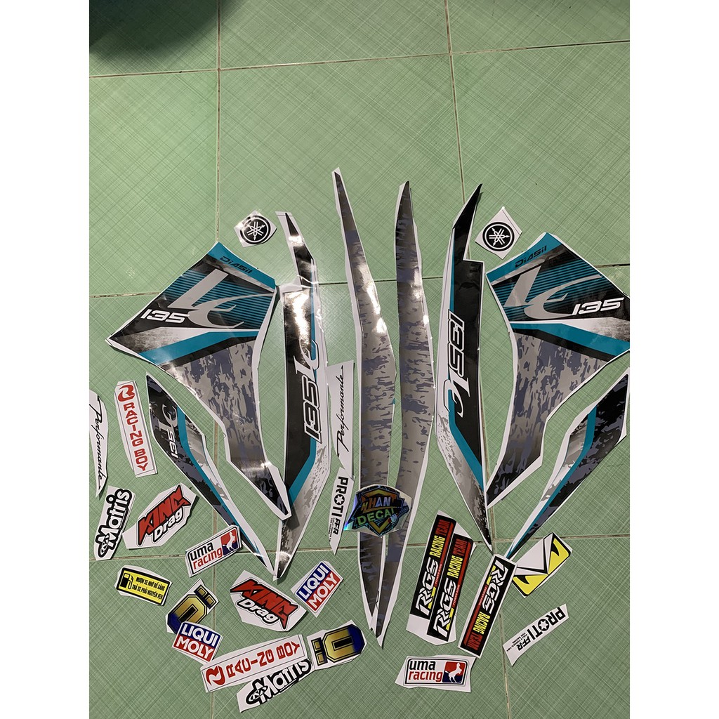 Tem exciter 135 LC V6 xanh ngọc