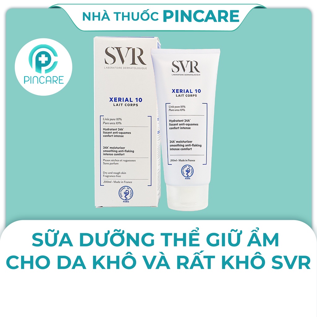 Sữa dưỡng thể và giữ ẩm SVR Xerial 10 Lait Corps 200ml cho da khô và rất khô - Hàng chính hãng - Nhà Thuốc PinCare