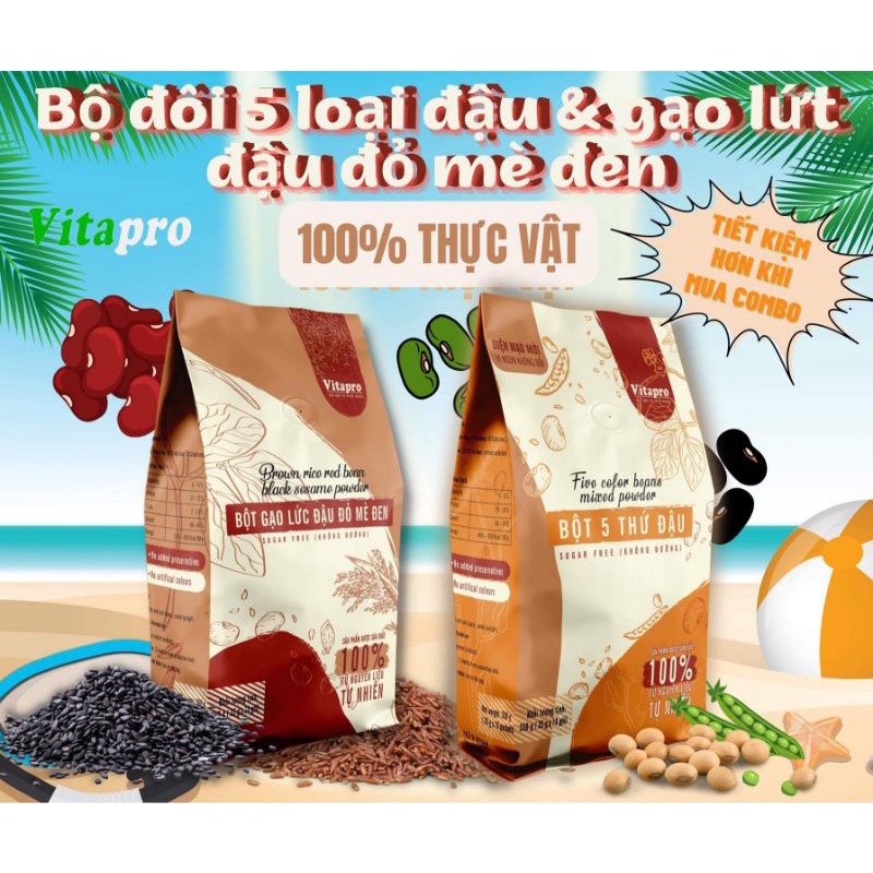 BỘT 5 THỨ ĐẬU KHÔNG ĐƯỜNG VITAPRO