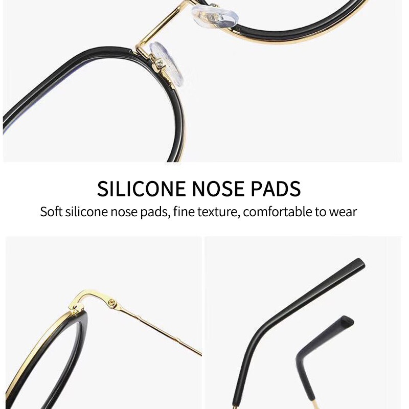 Mắt Kính Gọng Nhỏ Chống Ánh Sáng Xanh Phong Cách Retro Dành Cho Nữ