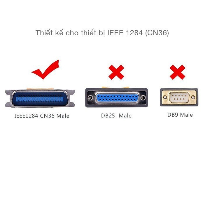 Cáp chuyển đổi USB to LPT Parallel Unitek Y120