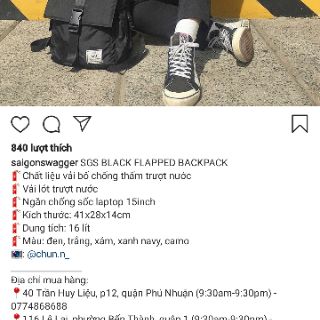 Balo sgs dù trượt nước nè