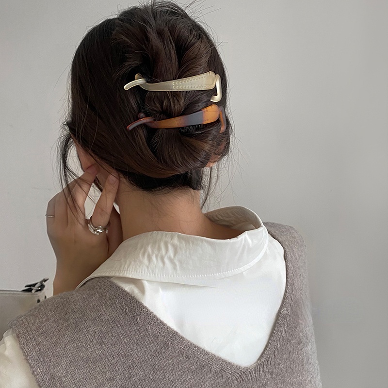 Kẹp Tóc Hình Quả Chuối Đơn Giản Phong Cách vintage Hàn Quốc