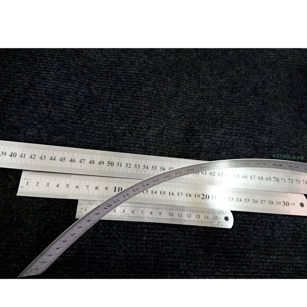 Combo 4 thước thép không gỉ 150-300-500-1000mm