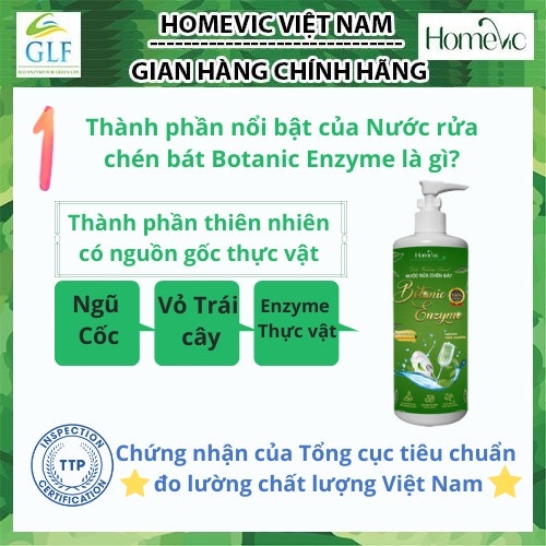 Nước rửa chén bát Botanic enzyme 500ml