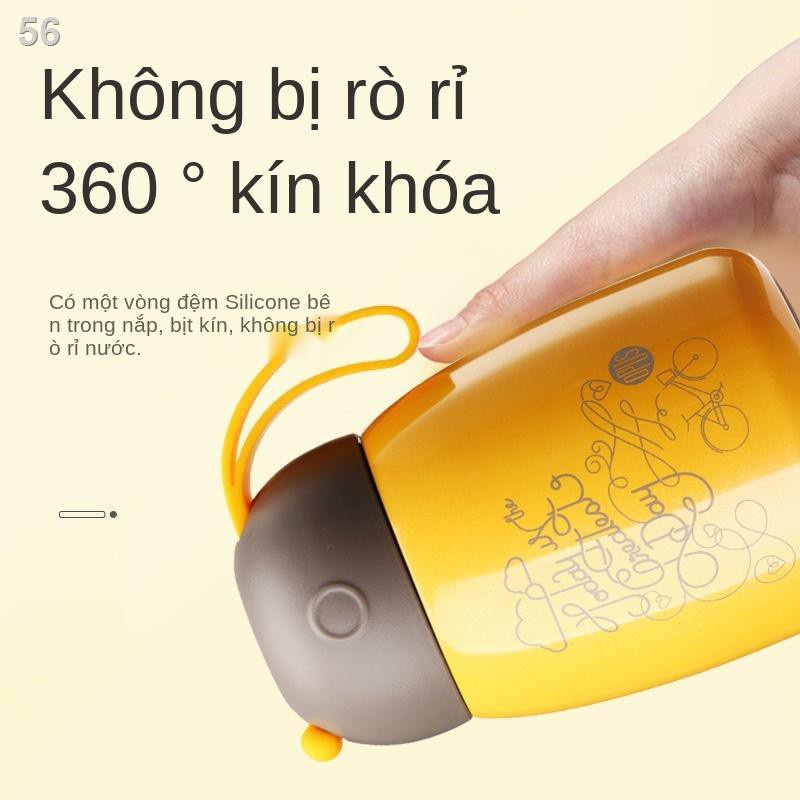 Bình ủ cháo cao cấp cho bé thương hiệu Satoshi - Nga, ruột inox 304, quai xách silicon an toàn cho trẻ, dung tích 300ml