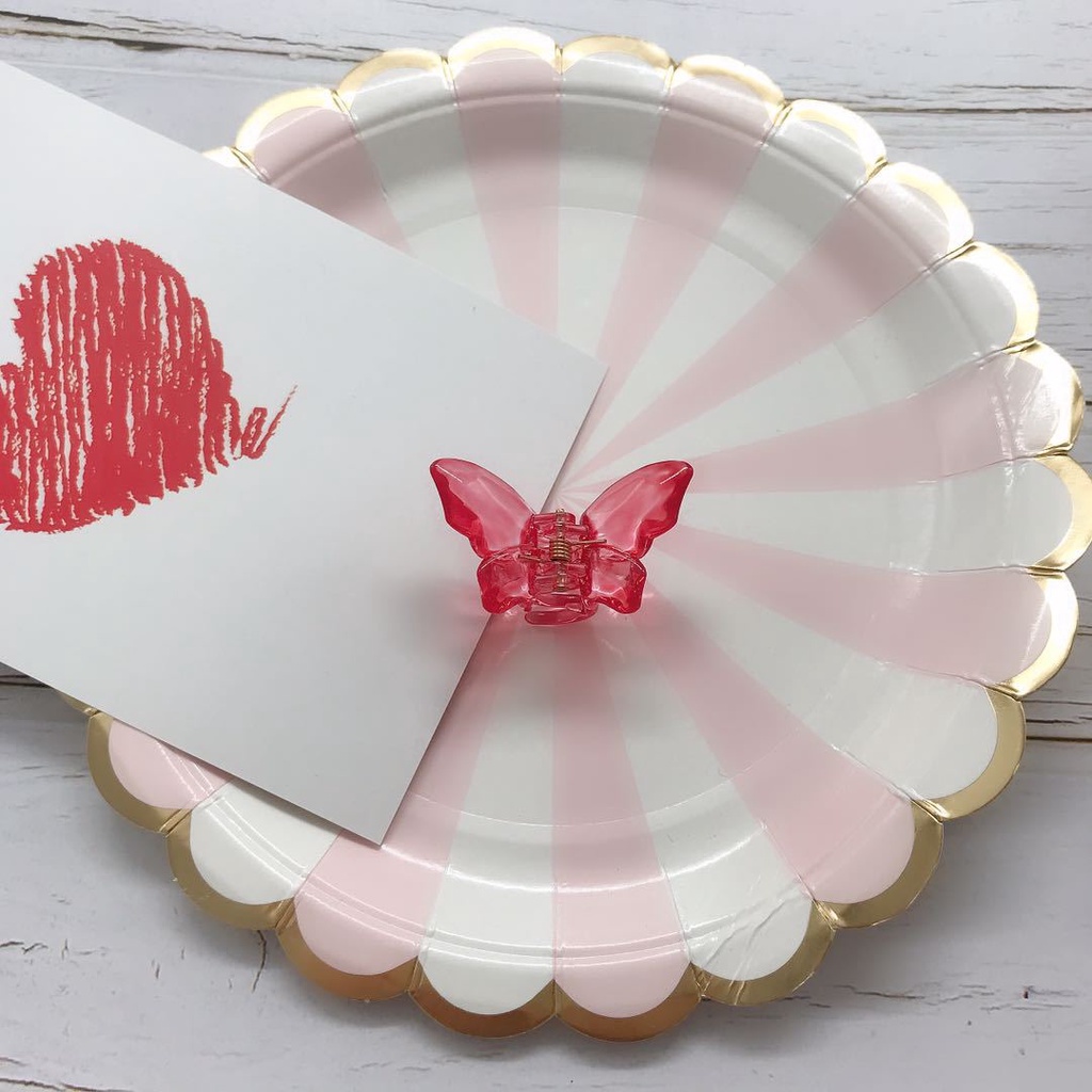 Kẹp Tóc Hình Bướm Acrylic Trong Suốt Phong Cách Hàn Quốc Cổ Điển Thời Trang Cho Nữ