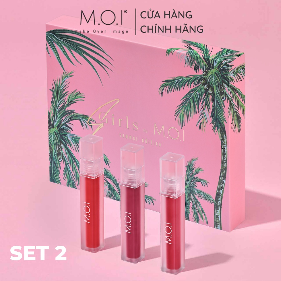 Set 3 cây Son Nhung Lỳ SGIRLS BY M.O.I SPECIAL EDITION mỏng nhẹ, mềm mại nhung mịn