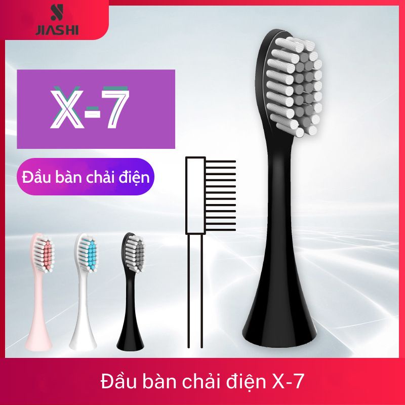Đầu bàn chải đánh răng điện DARKFOX, đầu cọ Sonic X-7 loại tròn chống thấm nước chất liệu lụa Dupont DBC02