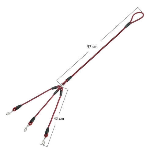 Dây dắt thú cưng đi dạo bằng sợi nylon 3 đầu nối trong 1 siêu chắc chắn