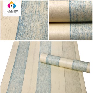 5M Giấy Dán Tường - Sọc Xanh Vang Nhat