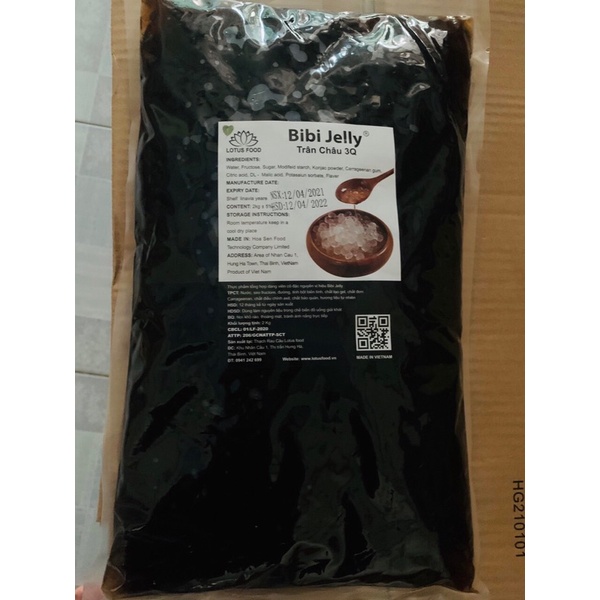 Trân châu 3Q Bibi jelly Trắng Ngọc trai Dai giòn
