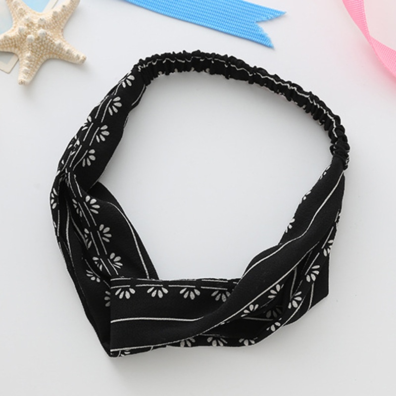 Băng Đô Co Giãn Họa Tiết Hoa Phong Cách Boho Cho Nữ