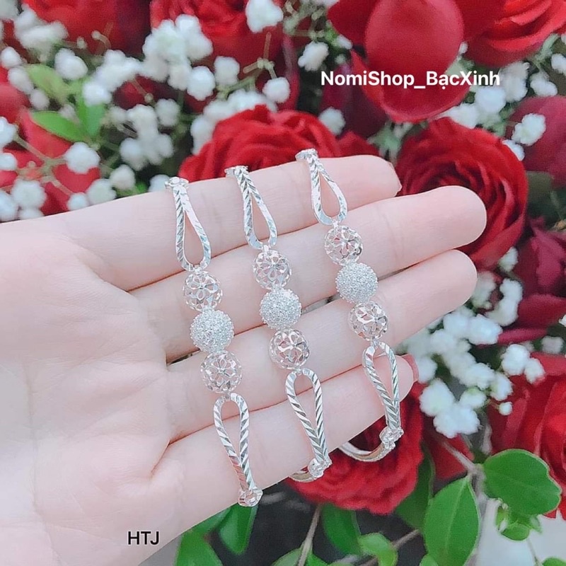 Lắc tay Bạc cho nữ, Đẹp xịn sáng đẹp lên tay sang chảnh lắm luôn Mainomi Shop Bạc Xinh