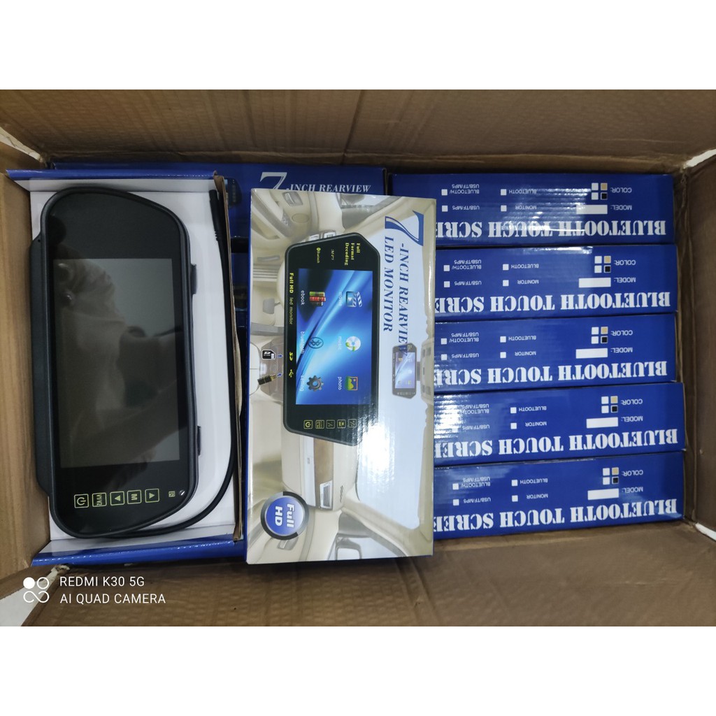 Màn hình ốp gương 7 inch hiển thị camera cho xe oto