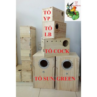 1 TỔ ĐẺ COCKATEIL -NGỰC HỒNG- GREEN CHECK (TỔ SIZE LỚN)