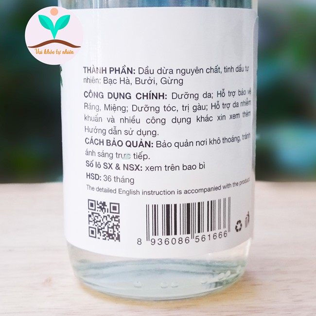 Dầu dừa hữu cơ nguyên chất 100ml dùng để dưỡng ẩm cho da, dưỡng tóc, dưỡng mi, chăm sóc làm đẹp...