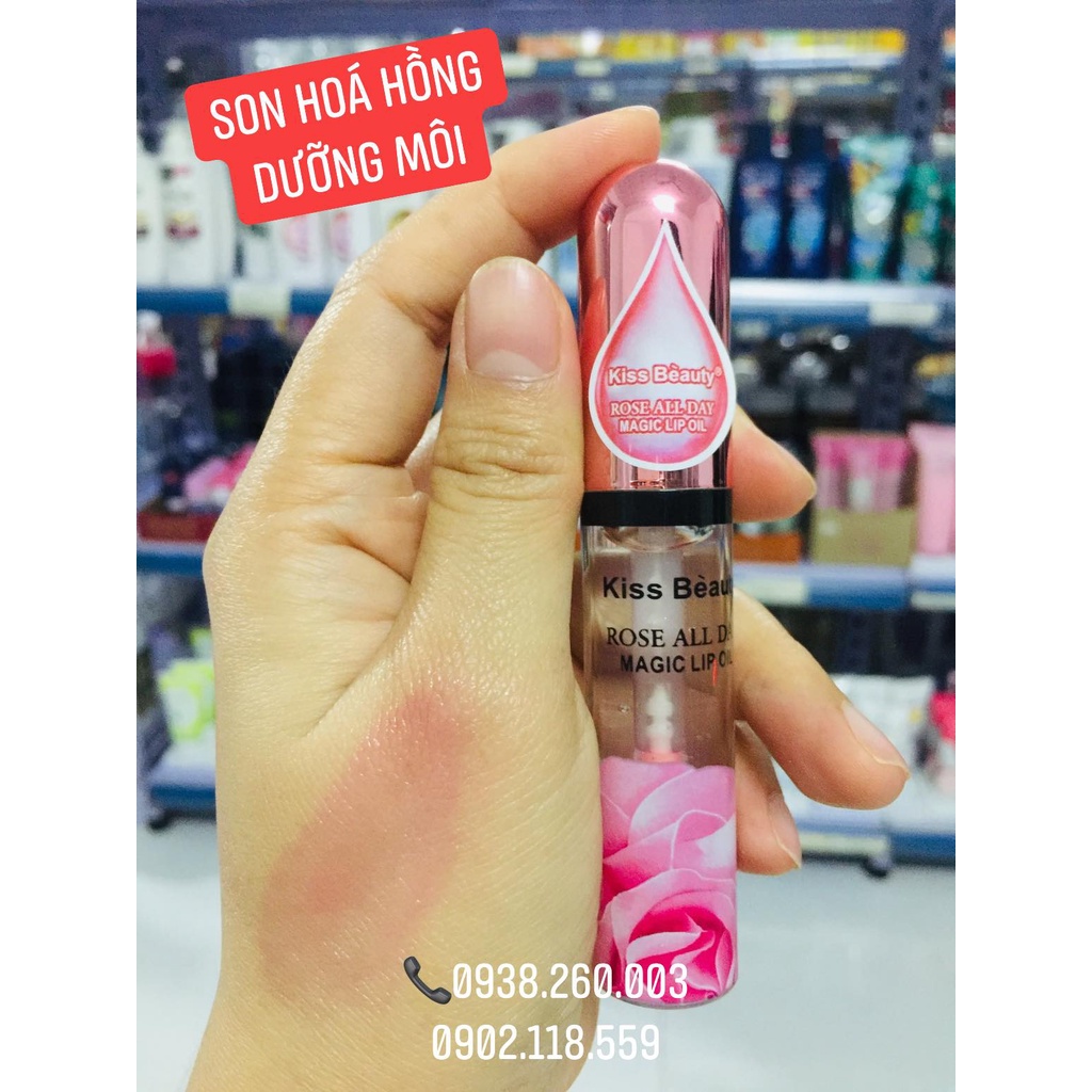 01 Son Hoa Hồng Dưỡng Môi ROSE ALL DAY Magic Lip Kiss Beauty 7ml Thái Lan